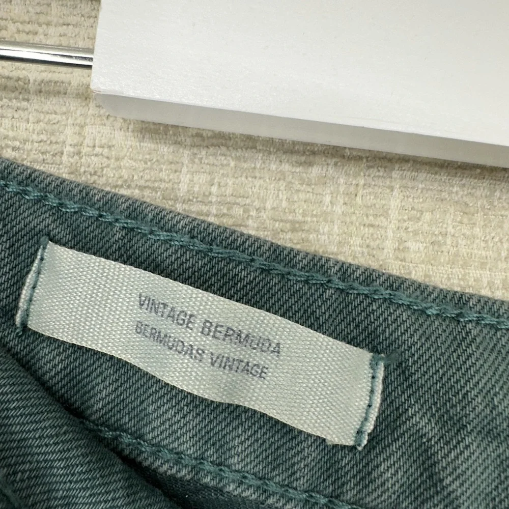 Universal Thread Shorts Womens 12 Teal Vintage Bermuda 7 Inseam‎ Raw Hem Stretch